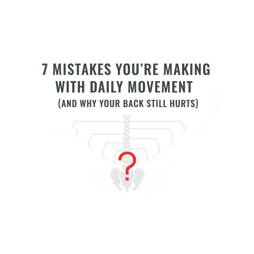 Back pain movement mistakes infographic