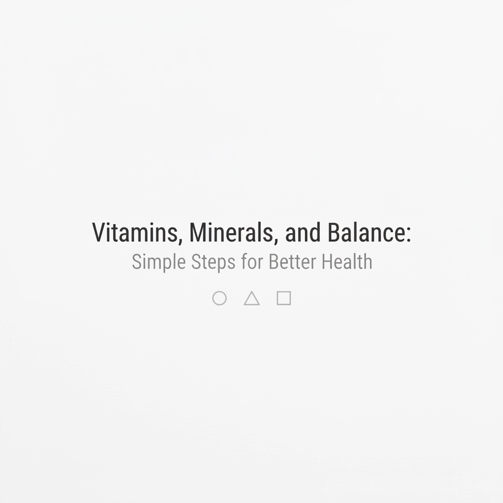 Health guide on vitamins and minerals